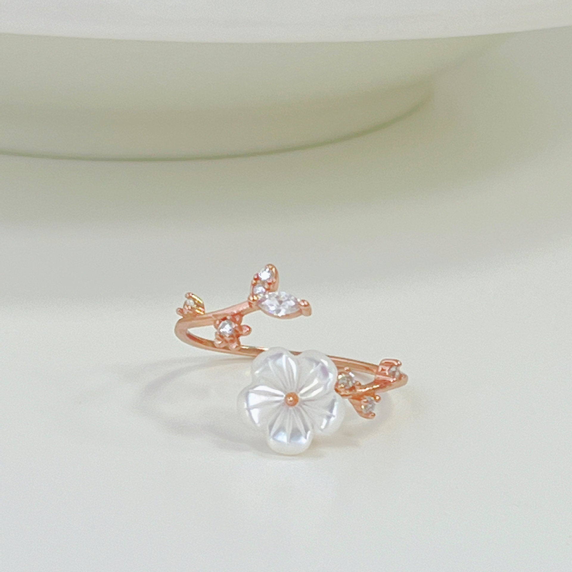 Cherry Blossom Ring (Solid Silver) - Hypoallergenic - Abbott Atelier