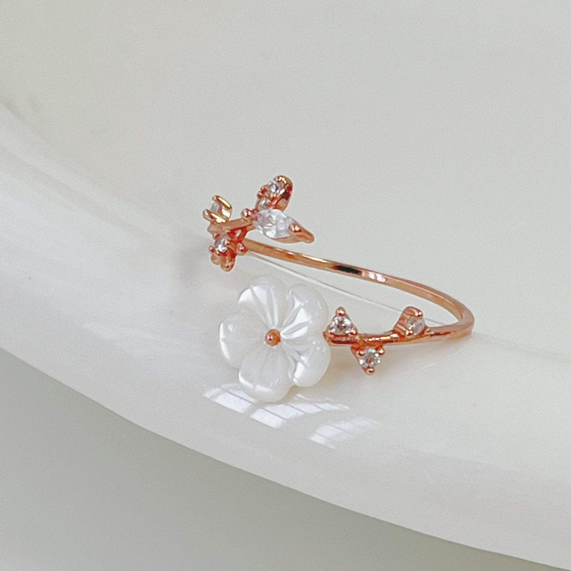 Cherry Blossom Ring (Solid Silver) - Hypoallergenic - Abbott Atelier