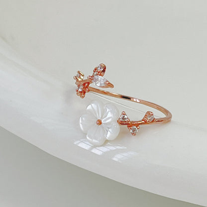 Cherry Blossom Ring (Solid Silver) - Hypoallergenic - Abbott Atelier