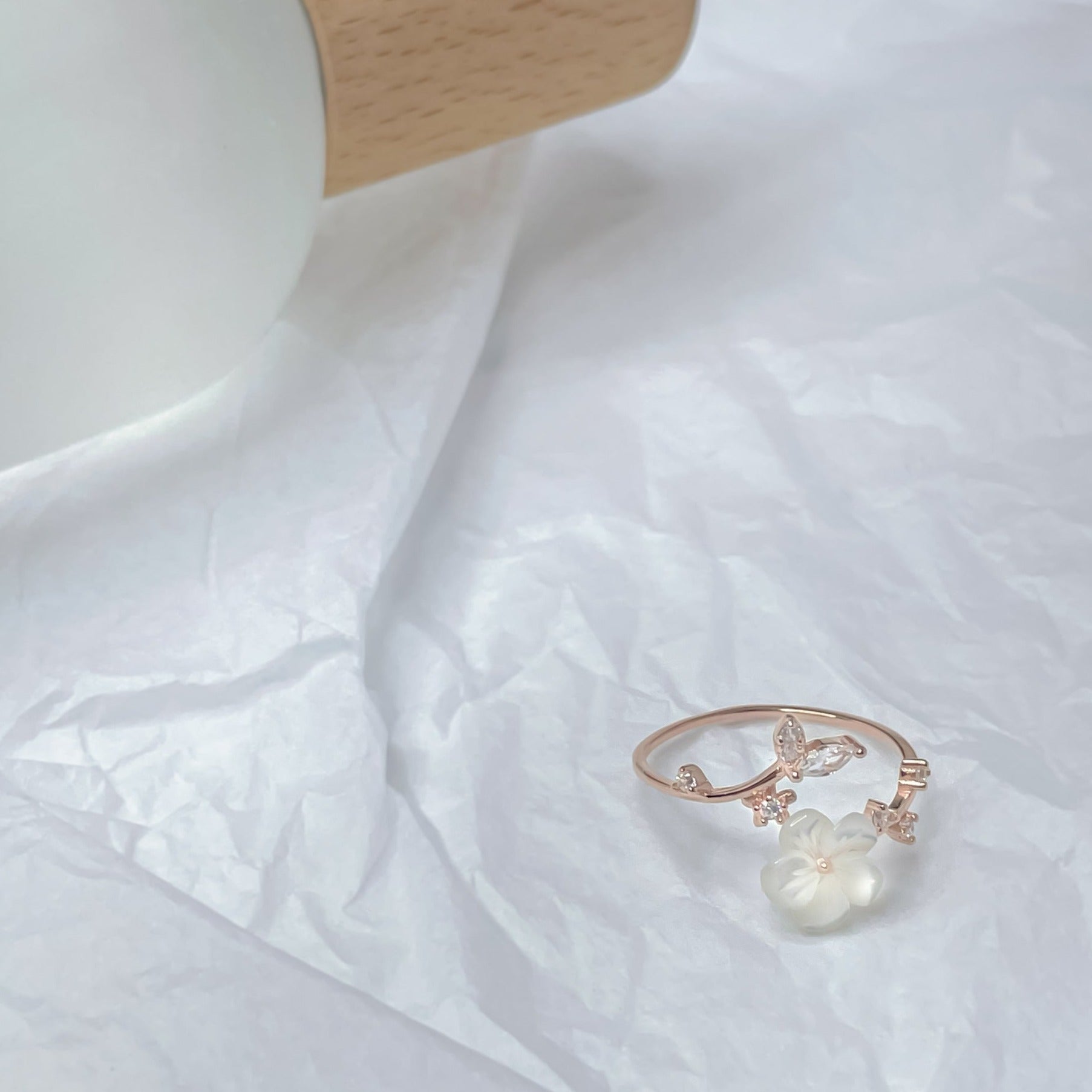 Cherry Blossom Ring (Solid Silver) - Hypoallergenic - Abbott Atelier