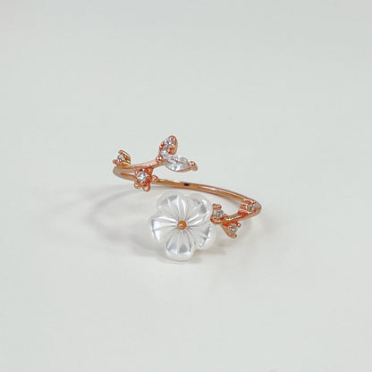 Cherry Blossom Ring (Solid Silver) - Hypoallergenic - Abbott Atelier