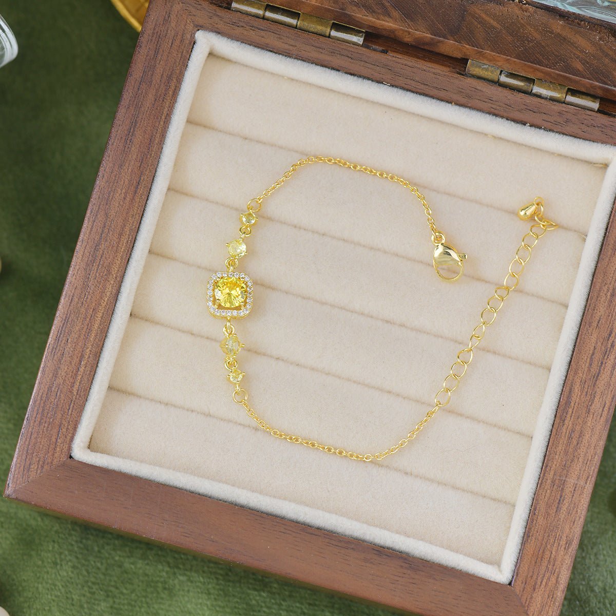 Citrine Halo du Soleil Bracelet - Gold Plated - Abbott Atelier