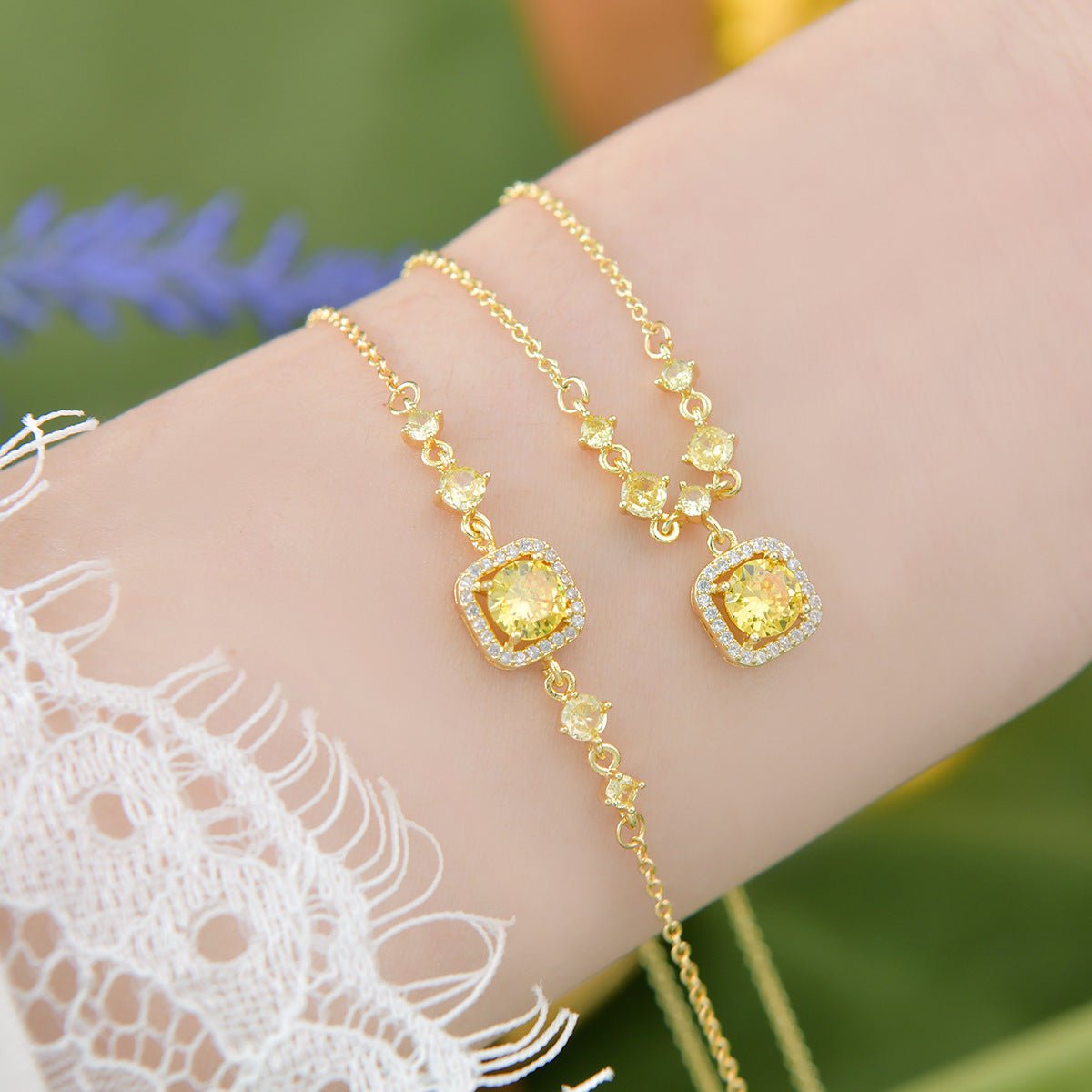 Citrine Halo du Soleil Bracelet - Gold Plated - Abbott Atelier