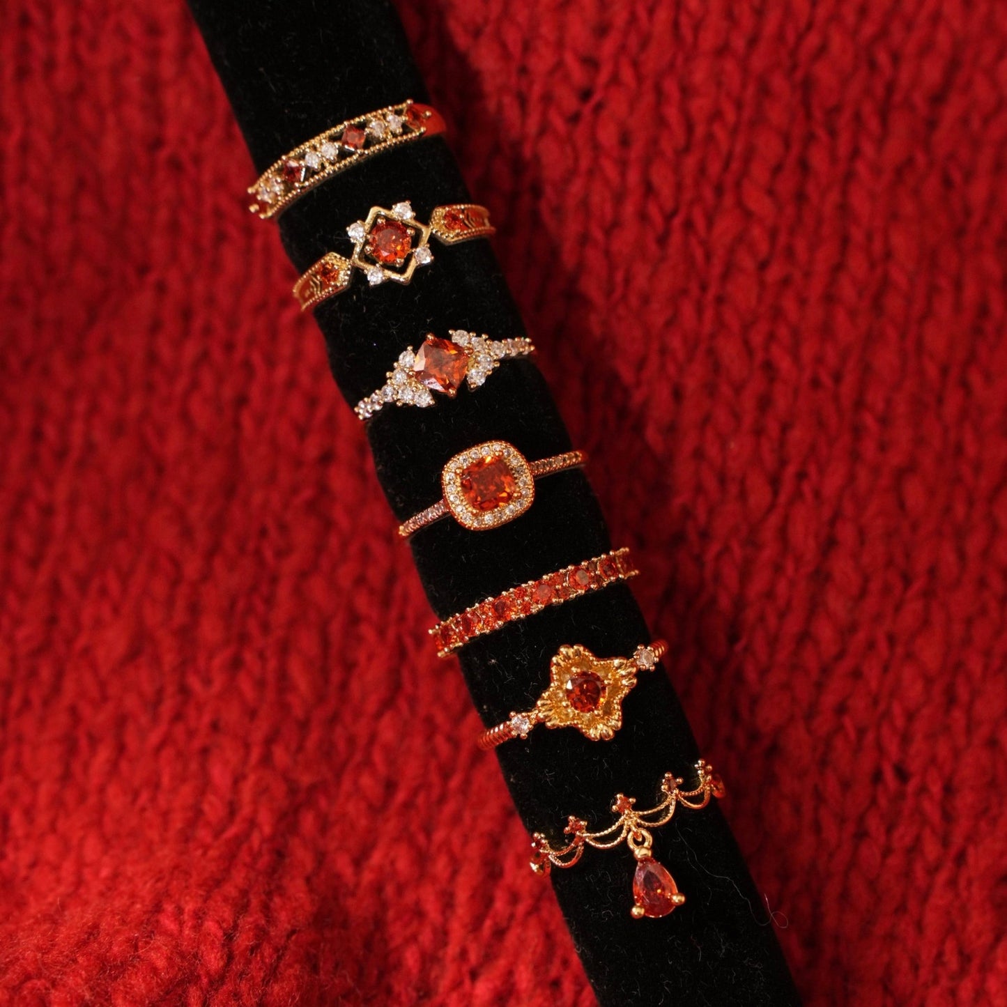 Clara Ruby Ring - Gold - Plated - Abbott Atelier