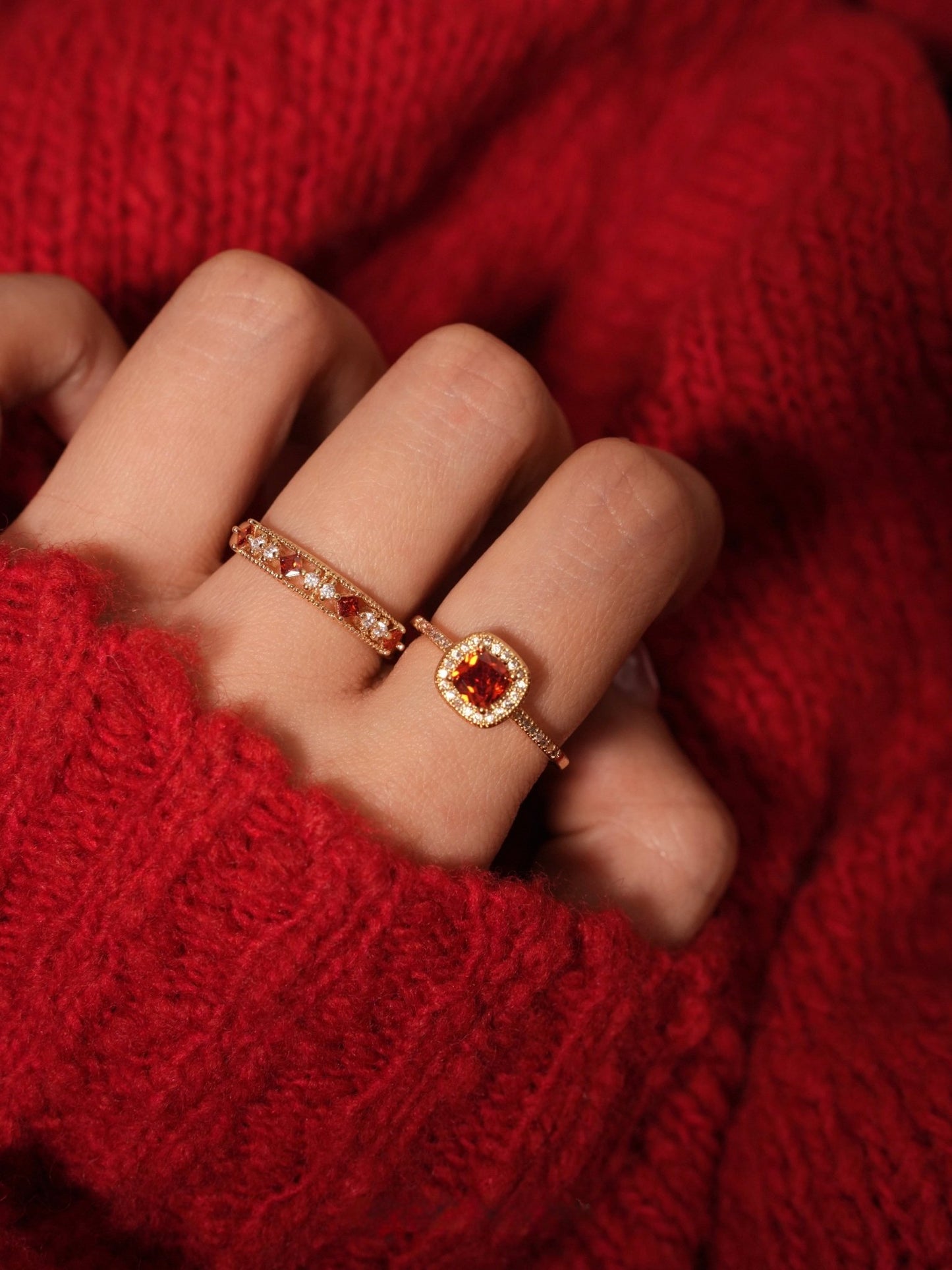 Clara Ruby Ring - Gold - Plated - Abbott Atelier