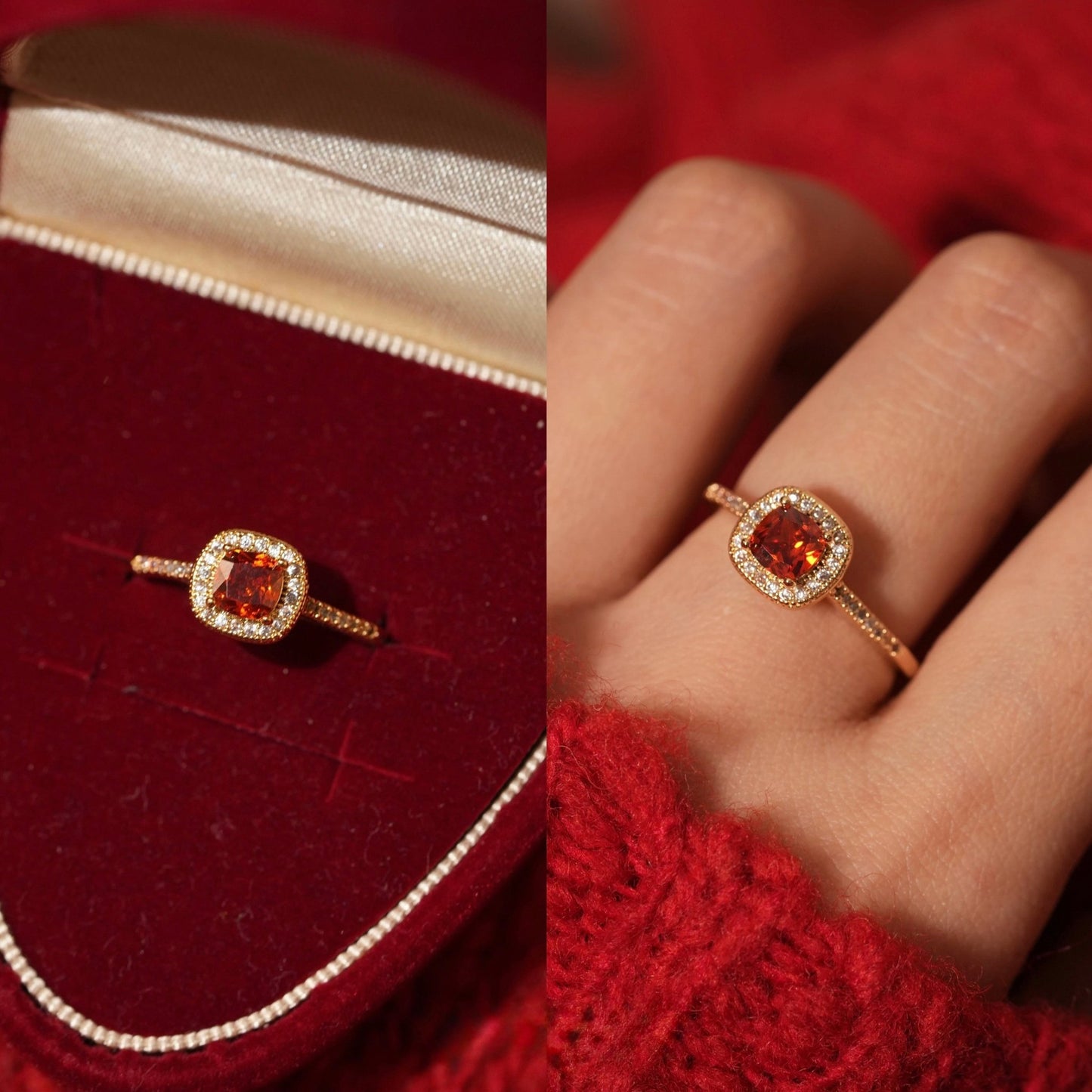 Clara Ruby Ring - Gold - Plated - Abbott Atelier