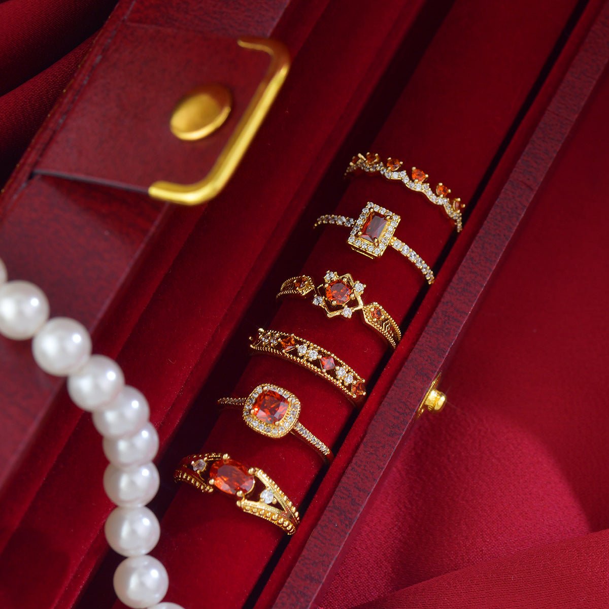 Clara Ruby Ring - Gold - Plated - Abbott Atelier