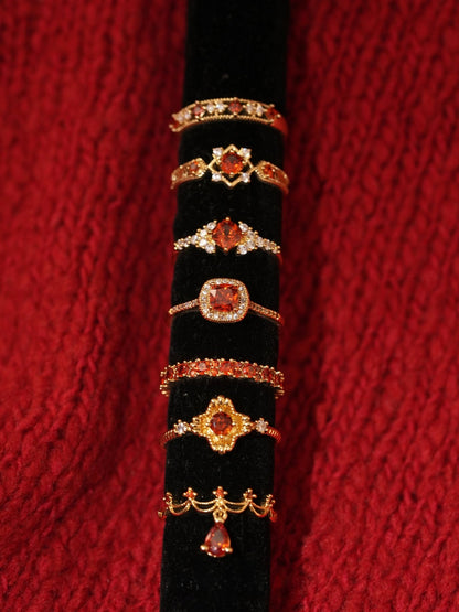 Clara Ruby Ring - Gold - Plated - Abbott Atelier