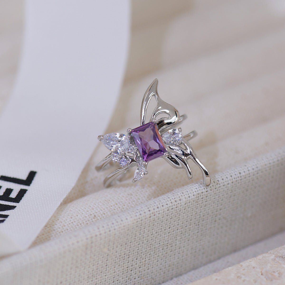 [Clearance] Amethyst Ring Set - Gold - Plated - Abbott Atelier