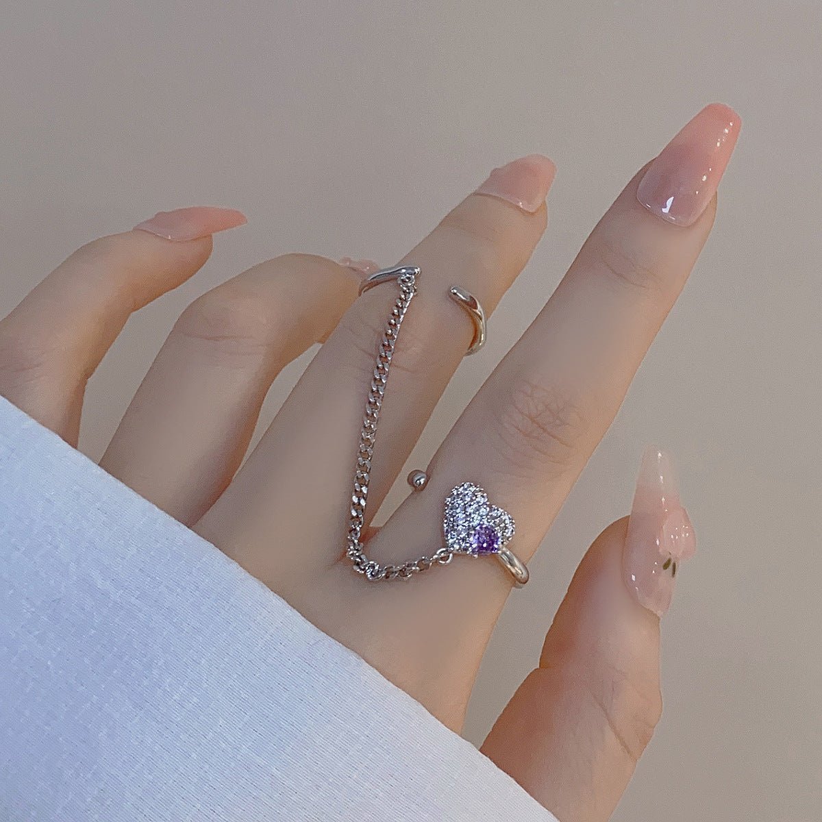 [Clearance] Amethyst Ring Set - Gold - Plated - Abbott Atelier