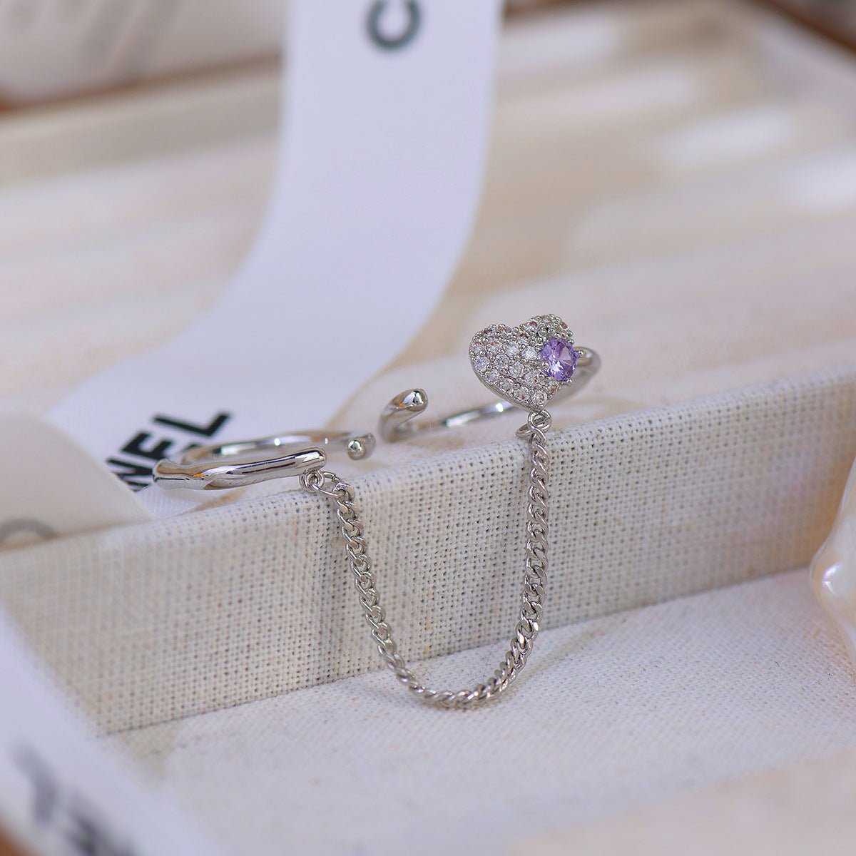 [Clearance] Amethyst Ring Set - Gold - Plated - Abbott Atelier