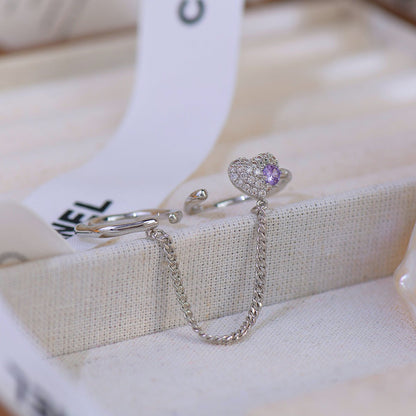 [Clearance] Amethyst Ring Set - Gold - Plated - Abbott Atelier