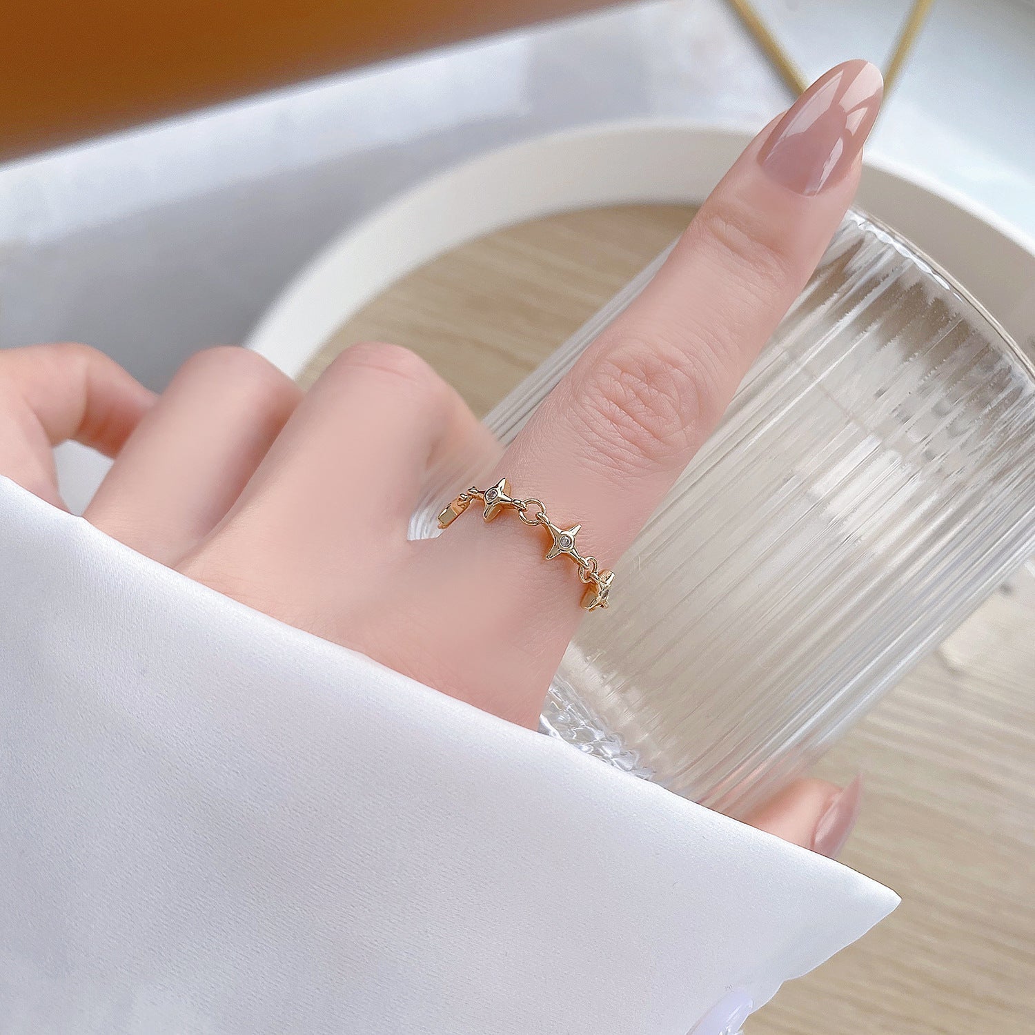 [Clearance] Celestial Drawstring Ring - Gold - Plated - Abbott Atelier