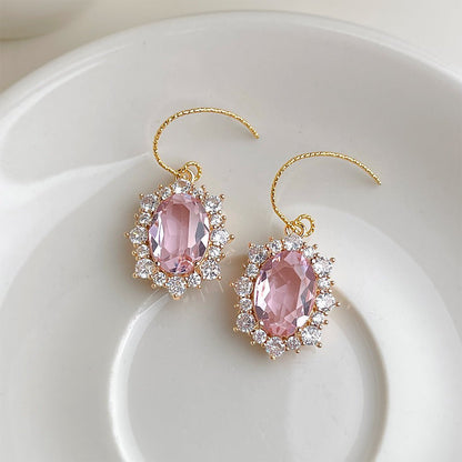 [Clearance] Lydia Baroque Earrings (Pink/Green) - Gold-Plated - Abbott Atelier