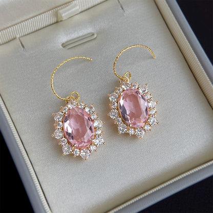 [Clearance] Lydia Baroque Earrings (Pink/Green) - Gold-Plated - Abbott Atelier