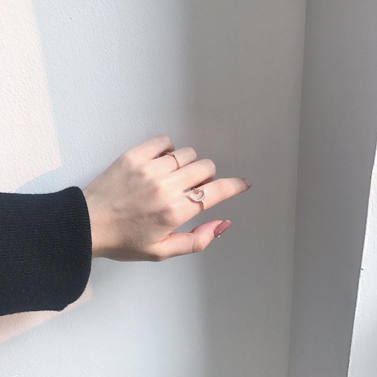 [Clearance] Moon and Star Ring Set (Gold/Silver) - Gold - Plated - Abbott Atelier