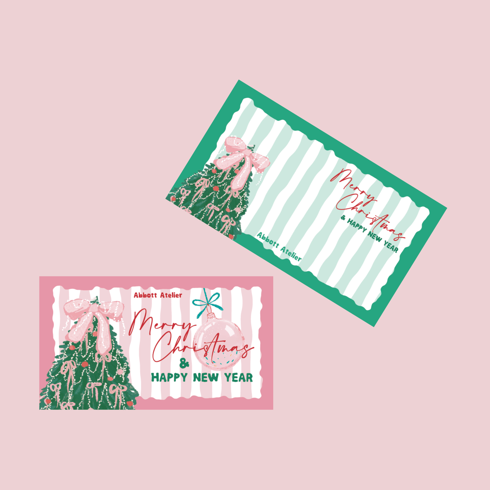 Coquette Christmas Note Card - Abbott Atelier - Abbott Atelier