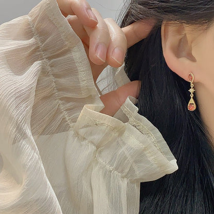 Crimson Astra Earrings - Hypoallergenic - Abbott Atelier