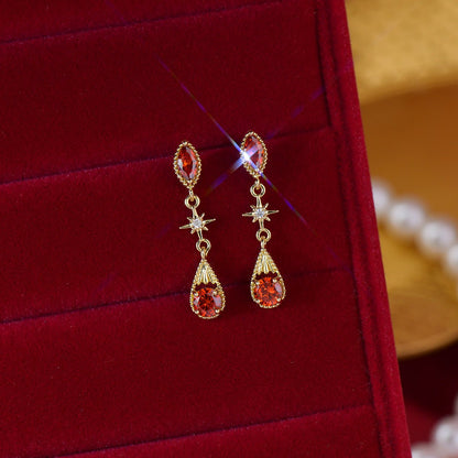 Crimson Astra Earrings - Hypoallergenic - Abbott Atelier