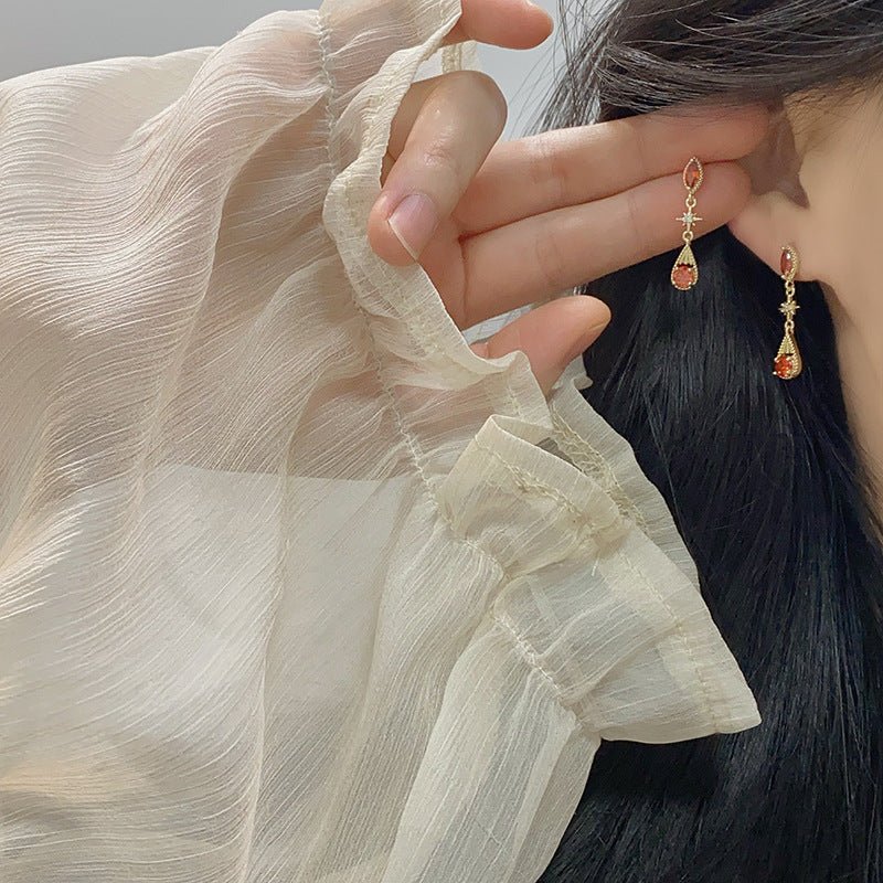 Crimson Astra Earrings - Hypoallergenic - Abbott Atelier