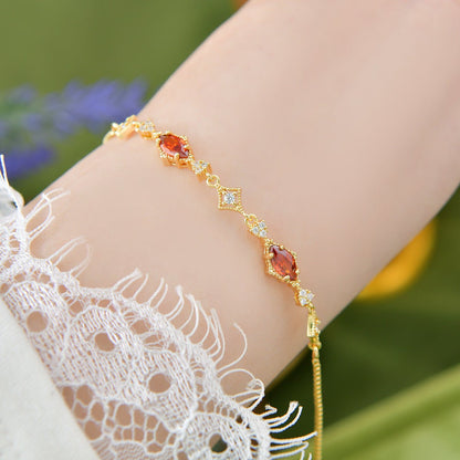 Crimson Lattice Bracelet - Gold Plated - Abbott Atelier