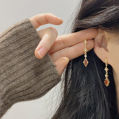 Crimson Lattice Earrings - Hypoallergenic - Abbott Atelier