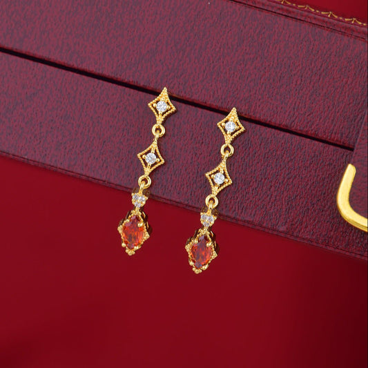 Crimson Lattice Earrings - Hypoallergenic - Abbott Atelier