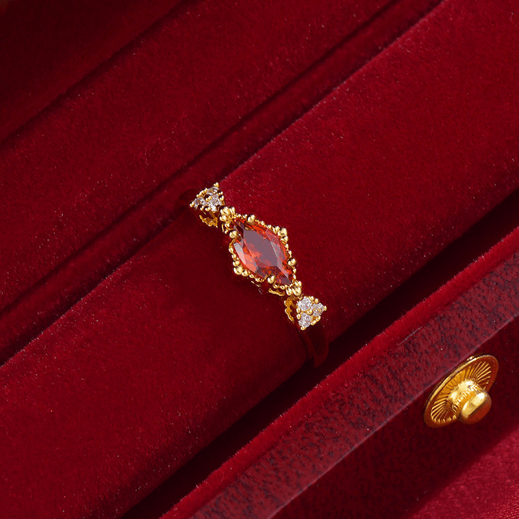 Crimson Lattice Ring - Gold - Plated - Abbott Atelier