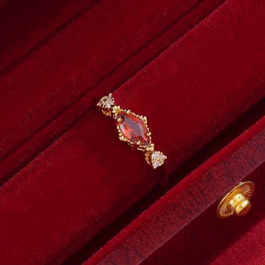 Crimson Lattice Ring - Gold - Plated - Abbott Atelier