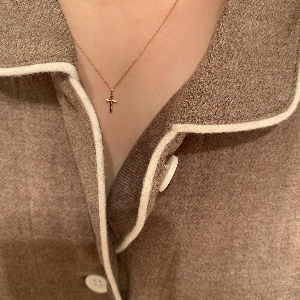 Cross Necklace (Solid Silver) - Hypoallergenic - Abbott Atelier
