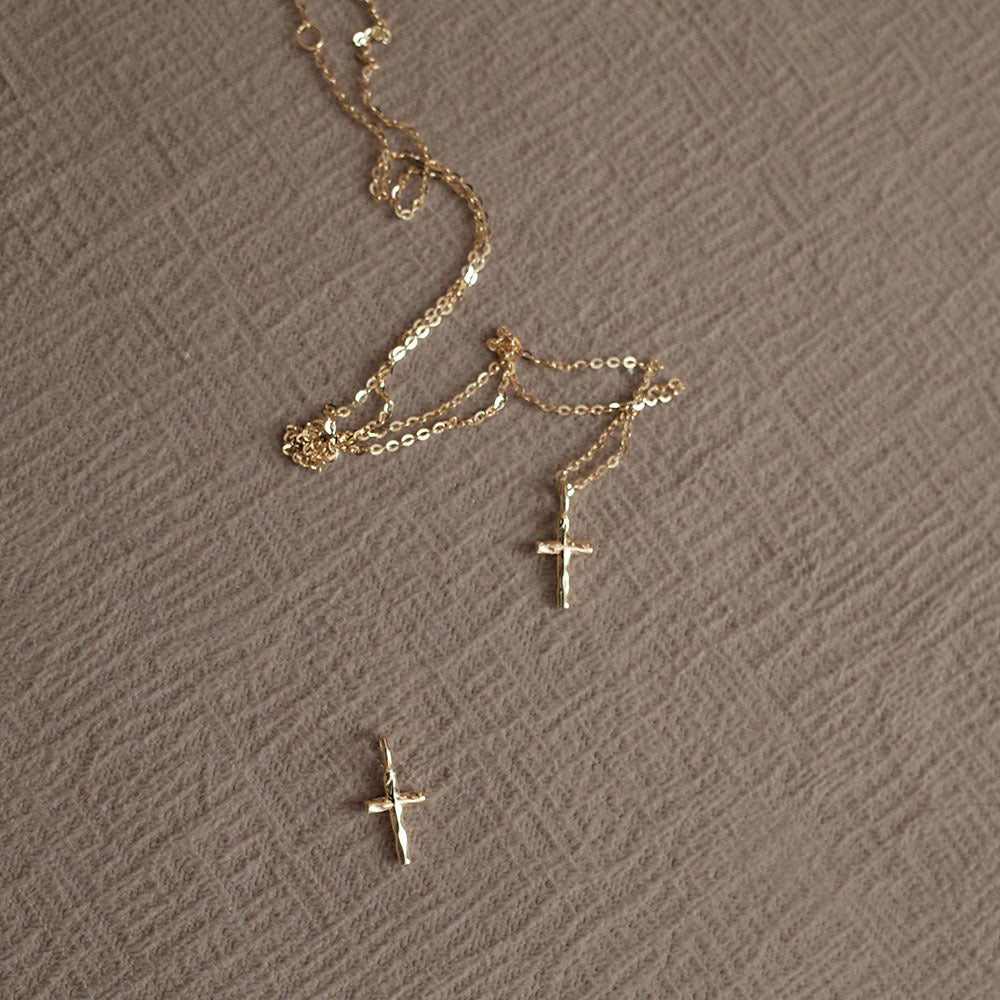 Cross Necklace (Solid Silver) - Hypoallergenic - Abbott Atelier