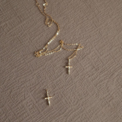 Cross Necklace (Solid Silver) - Hypoallergenic - Abbott Atelier