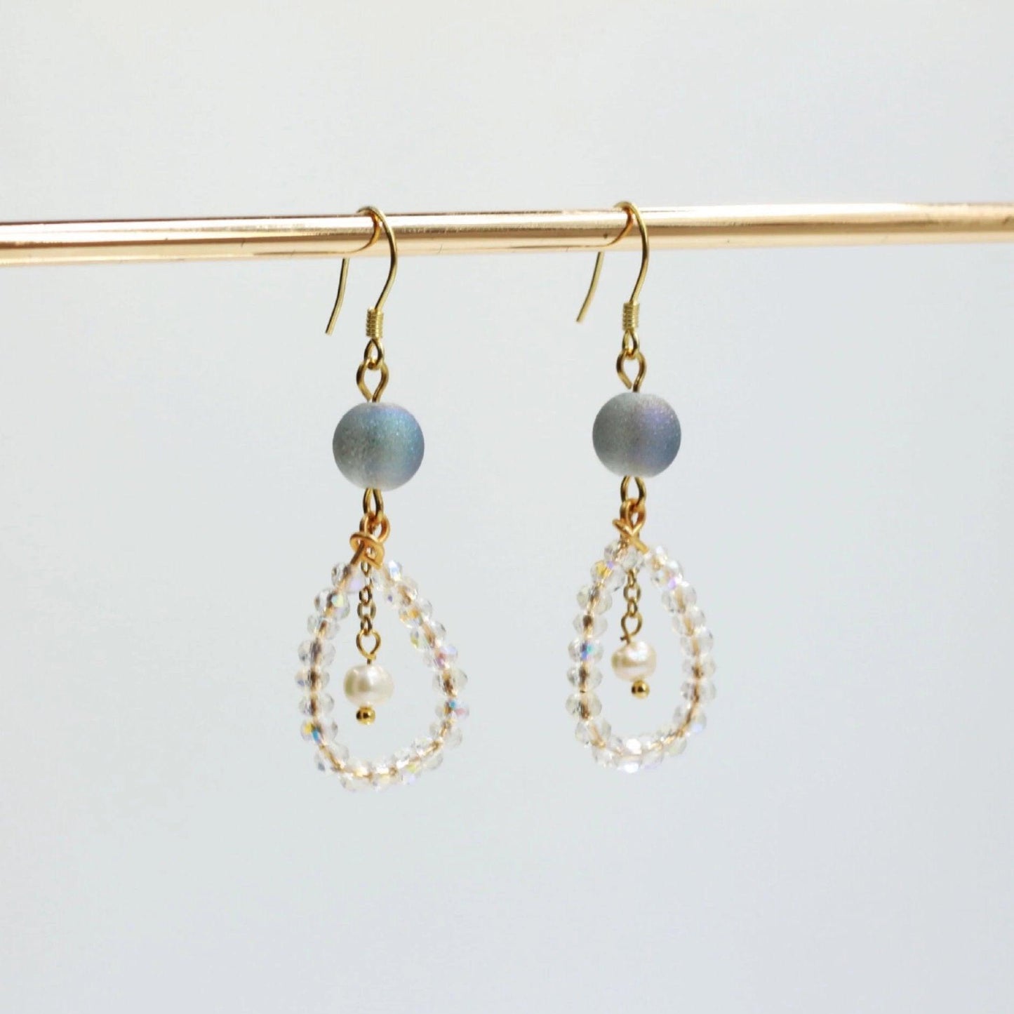 Crystal Teardrop Earrings - Hypoallergenic - Abbott Atelier