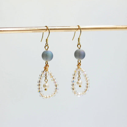 Crystal Teardrop Earrings - Hypoallergenic - Abbott Atelier