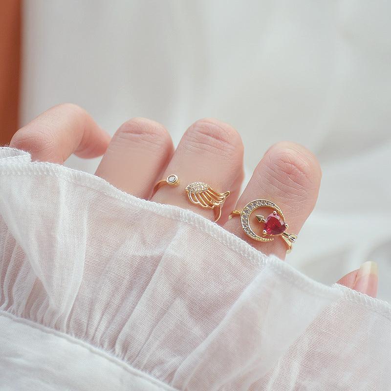 Cupid's Arrow Ring Set - Gold - Plated - Abbott Atelier