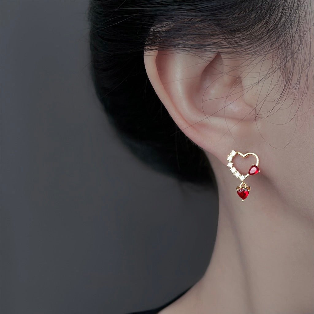 Cupid’s Promise Heart Earrings - Hypoallergenic - Abbott Atelier