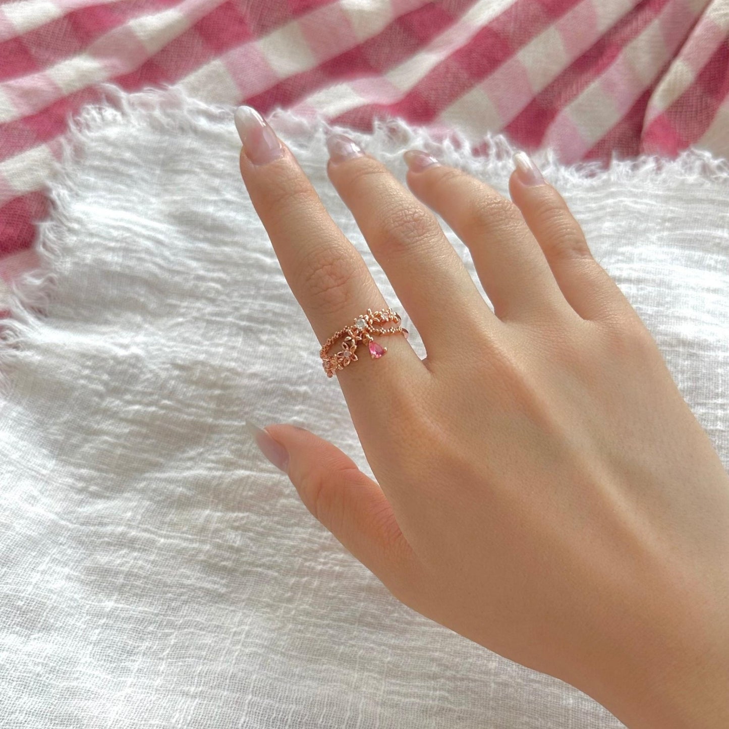 Dangly Flower Ring - Hyacinth - Gold - Plated - Abbott Atelier