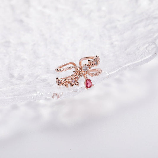 Dangly Flower Ring - Hyacinth - Gold - Plated - Abbott Atelier