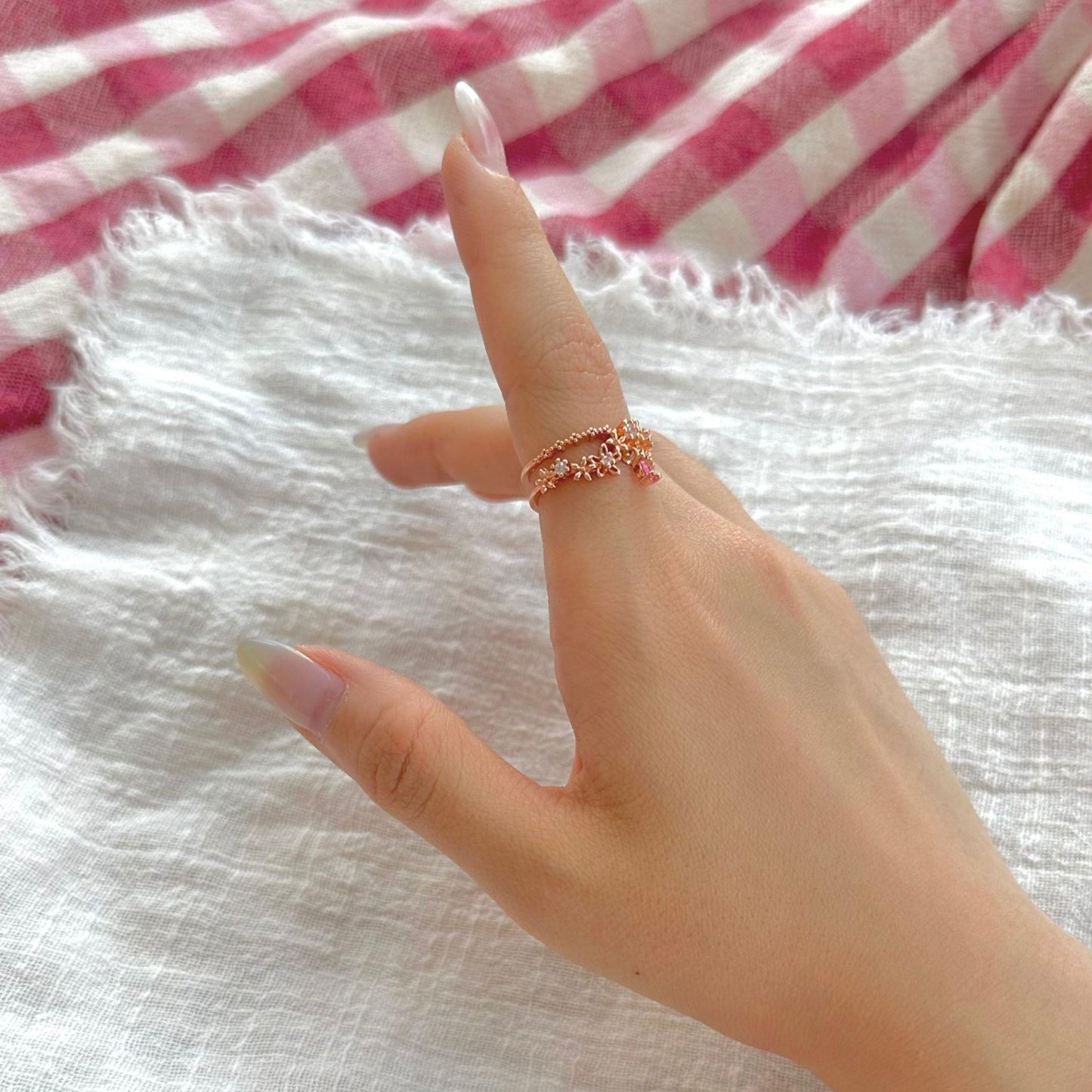 Dangly Flower Ring - Hyacinth - Gold - Plated - Abbott Atelier