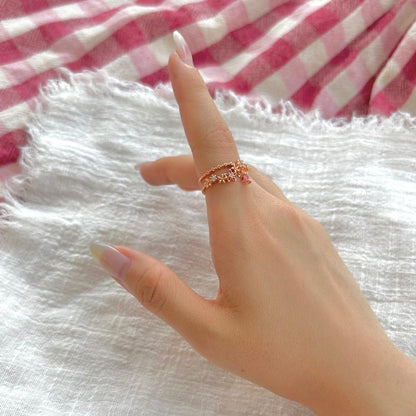Dangly Flower Ring - Hyacinth - Gold - Plated - Abbott Atelier