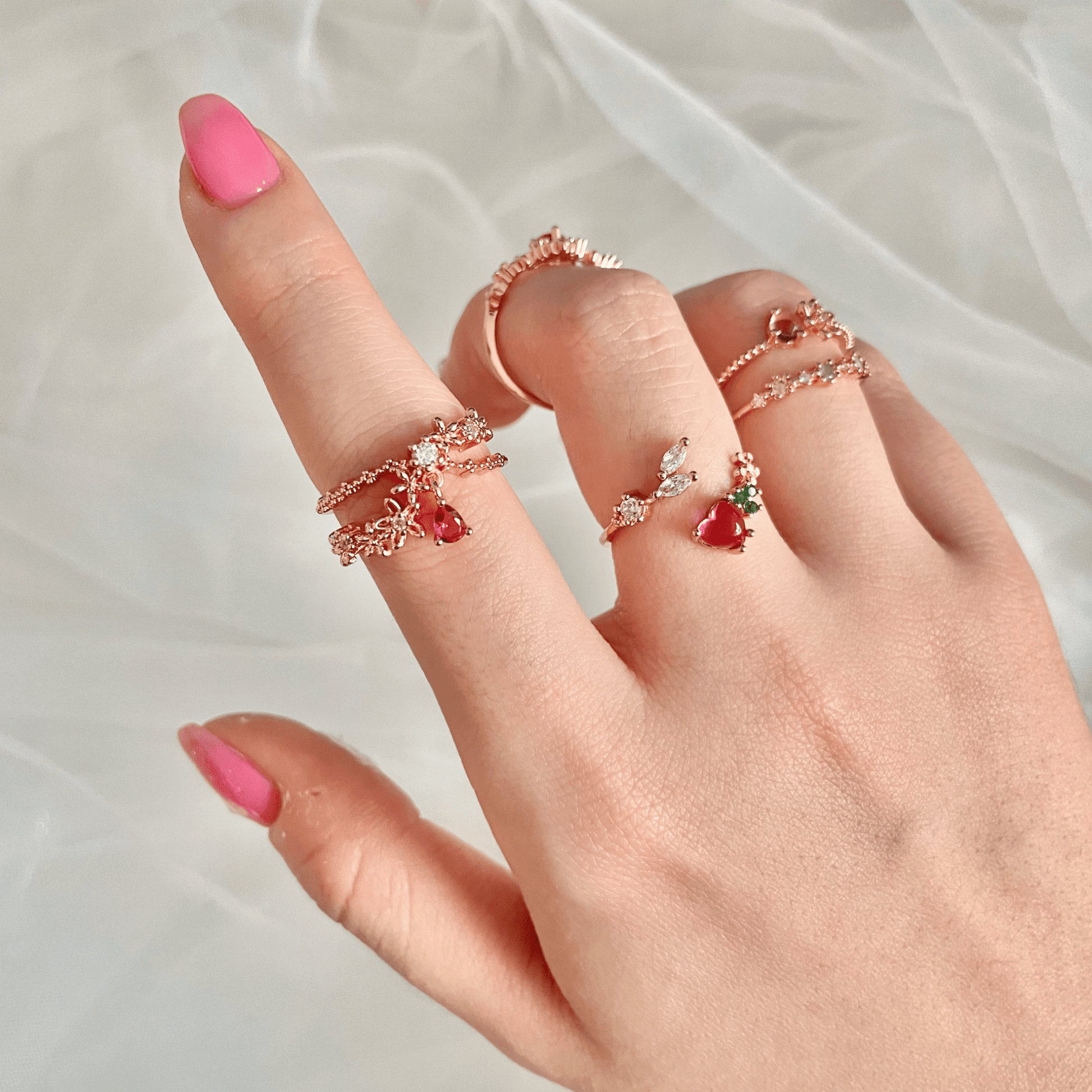 Dangly Flower Ring - Hyacinth - Gold - Plated - Abbott Atelier