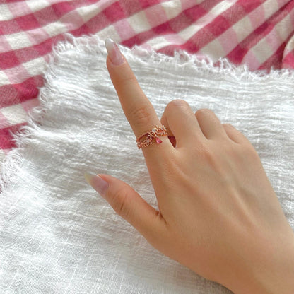 Dangly Flower Ring - Hyacinth - Gold - Plated - Abbott Atelier