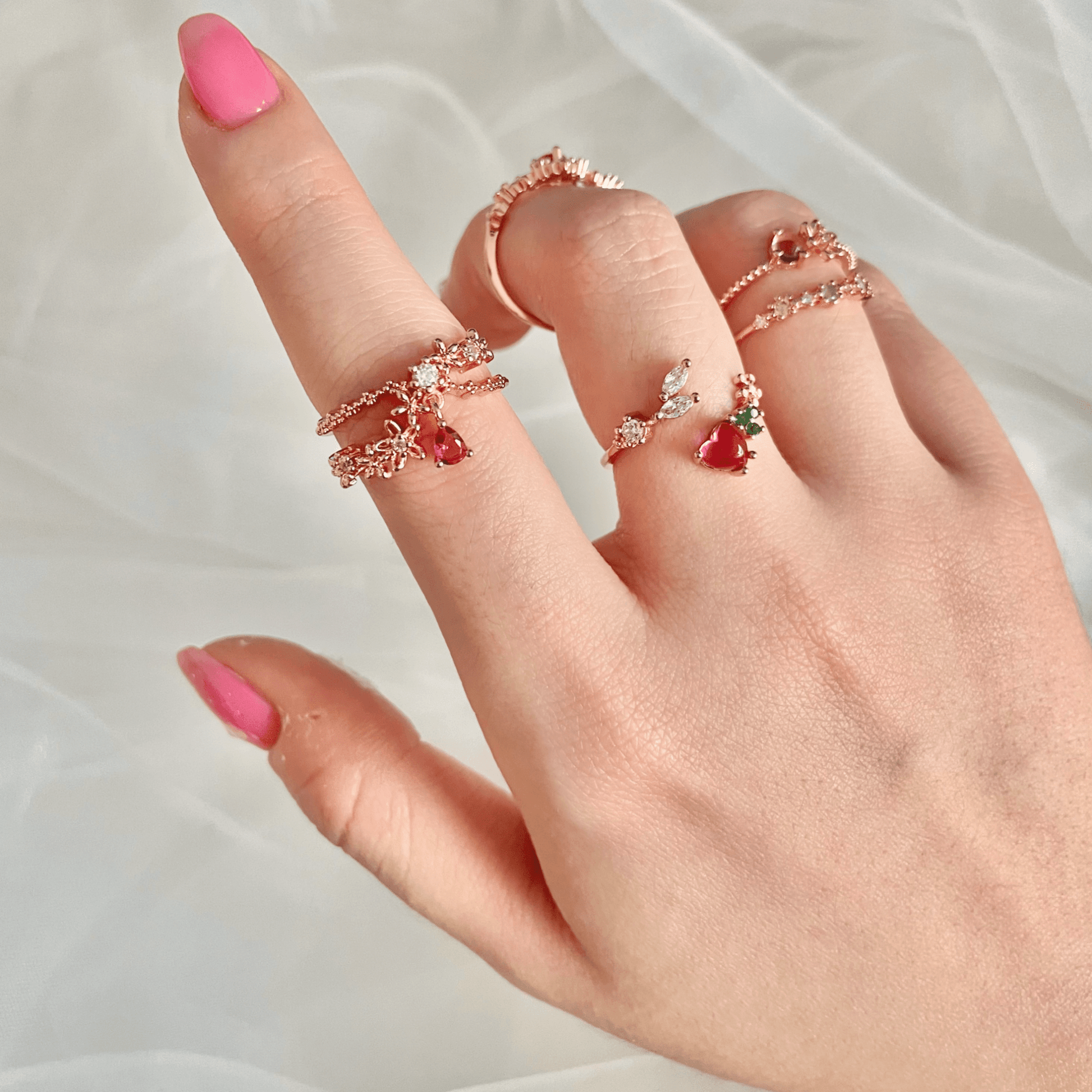 Dangly Flower Ring - Hyacinth - Gold - Plated - Abbott Atelier