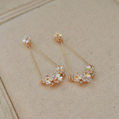 Dangly Shell Flower Earrings - Sabrina - Hypoallergenic - Abbott Atelier
