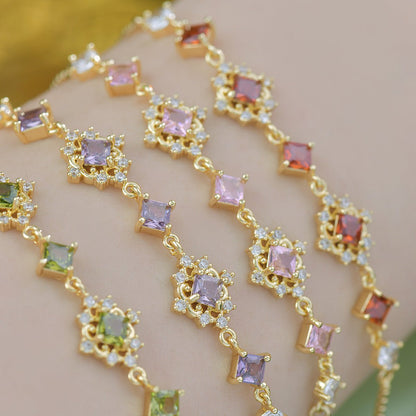 Daphne Bracelet in Green - Gold Plated - Abbott Atelier