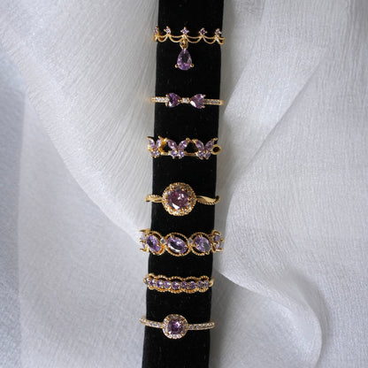 Gilded Lace Amethyst Ring