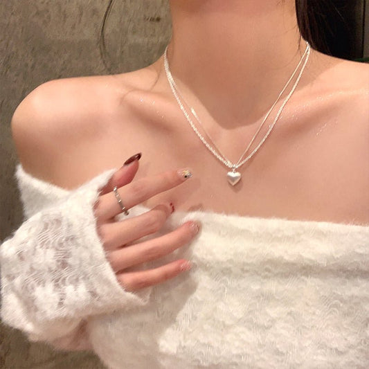 Double Strand Heart Necklace - Gold Plated - Abbott Atelier