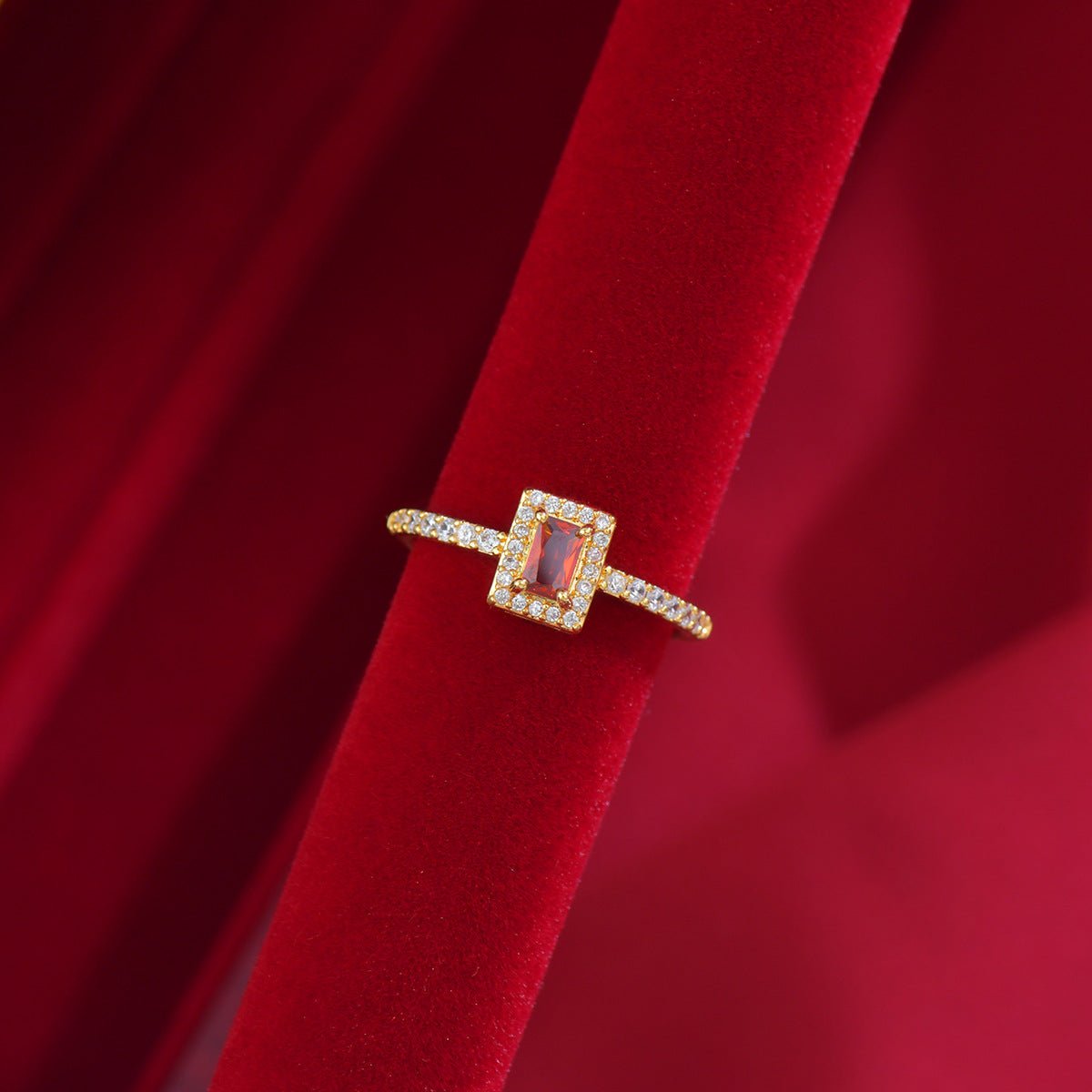 Edith Ruby Ring - Gold - Plated - Abbott Atelier