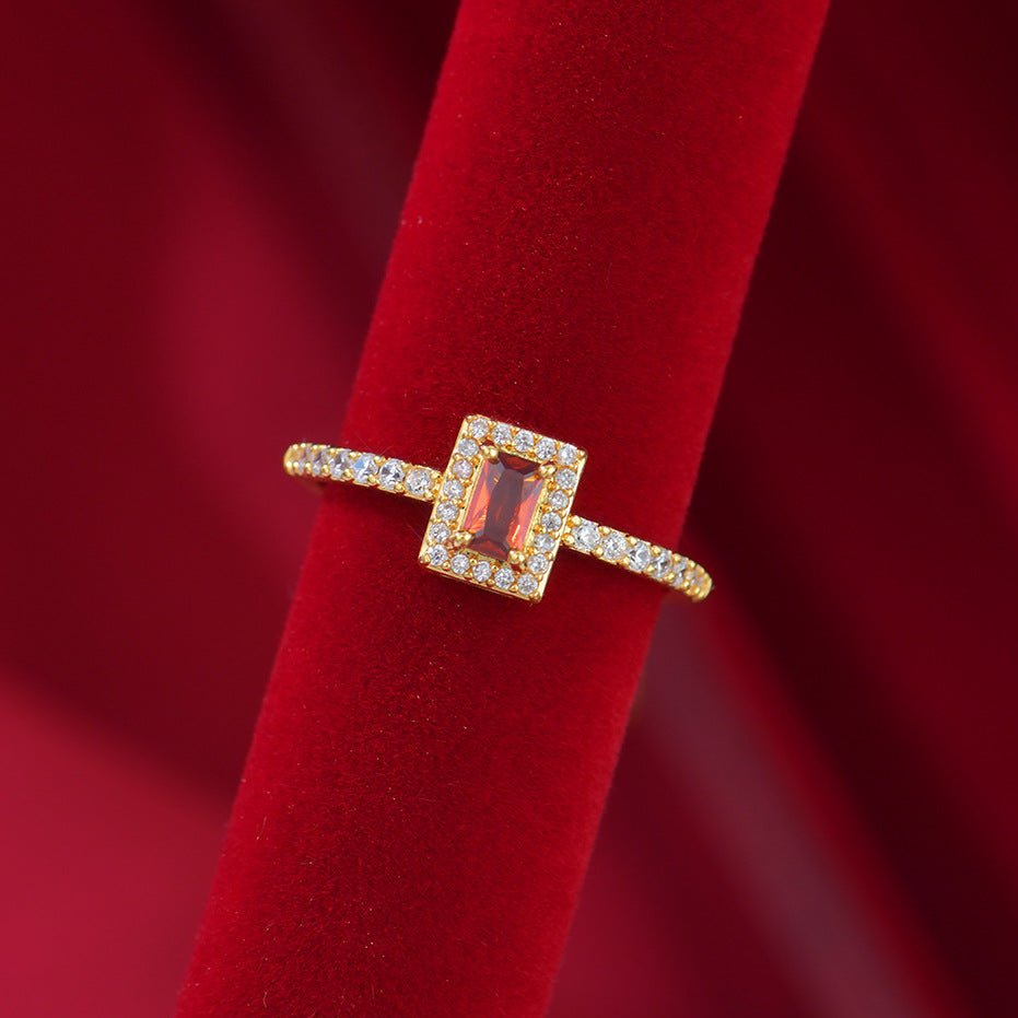 Edith Ruby Ring - Gold - Plated - Abbott Atelier