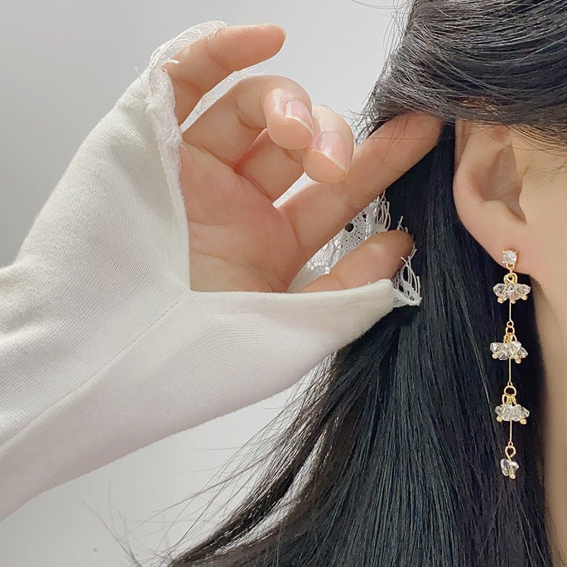 Elara Crystal Earrings in Gold - Hypoallergenic - Abbott Atelier